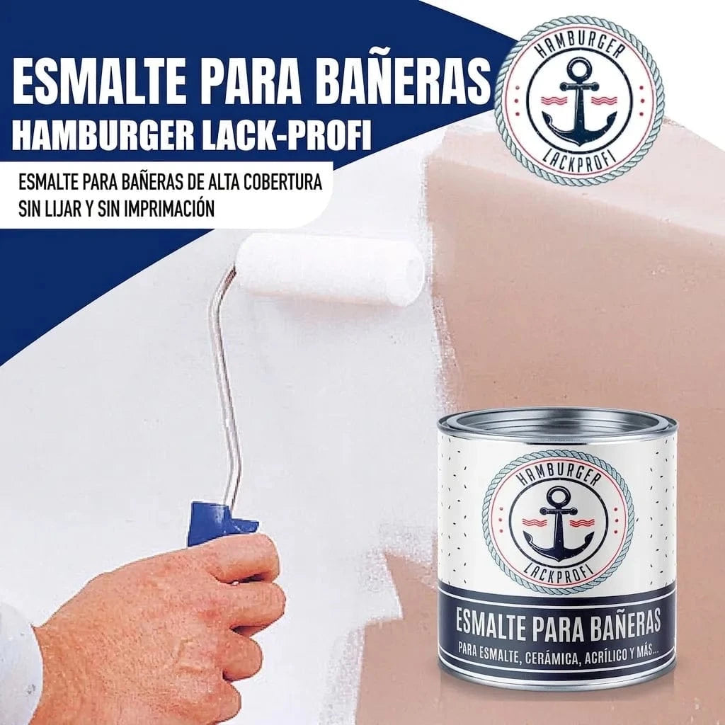 Hamburger Lack-Profi Badewannenlack Hamburger Lack-Profi 2K Badewannenlack Lehmbraun RAL 8003 - Glänzend / Seidenmatt / Matt