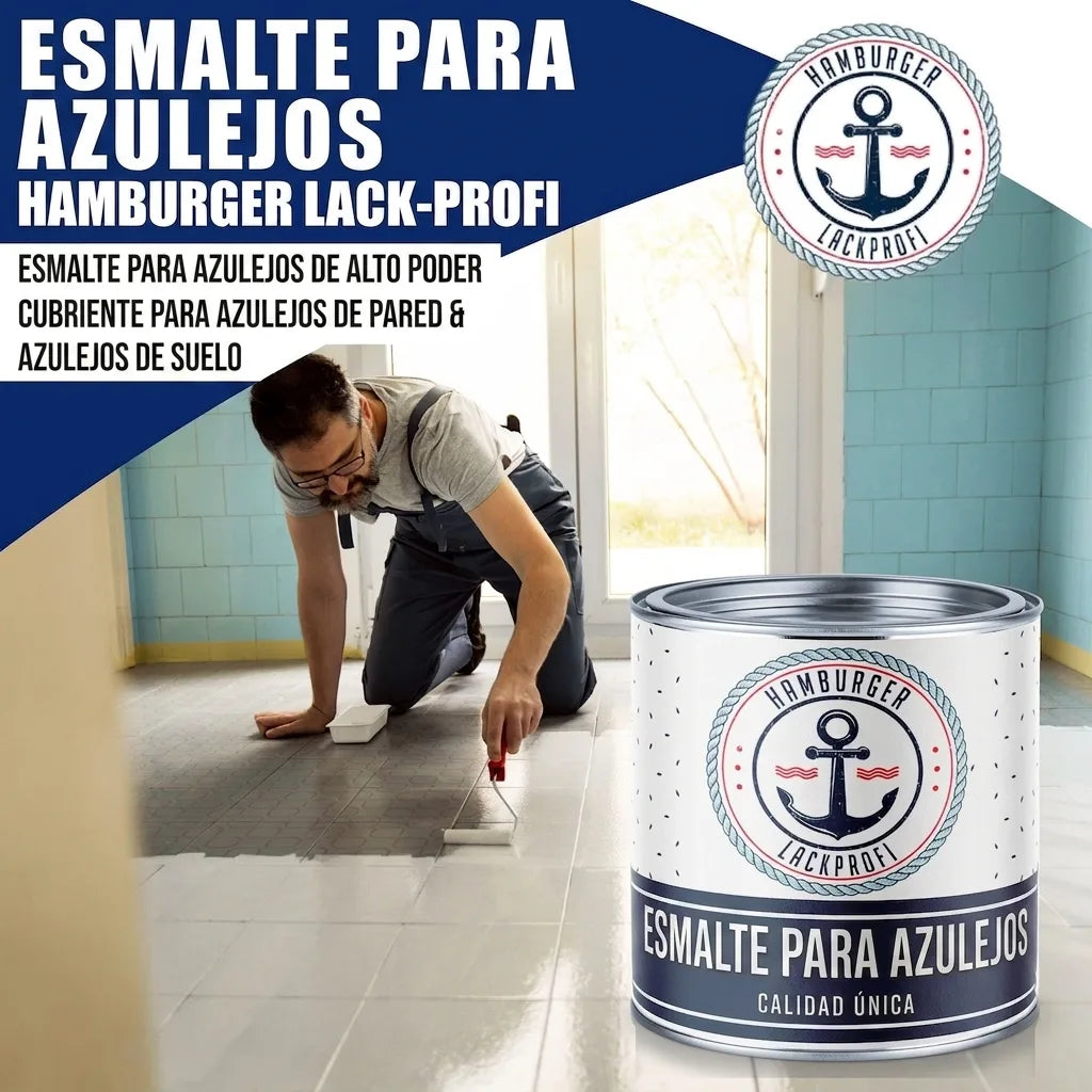 Peinture pour carrelage Jaune signalisation RAL 1023 - peinture pour carrelage très couvrante - Hamburger Lack-Profi
