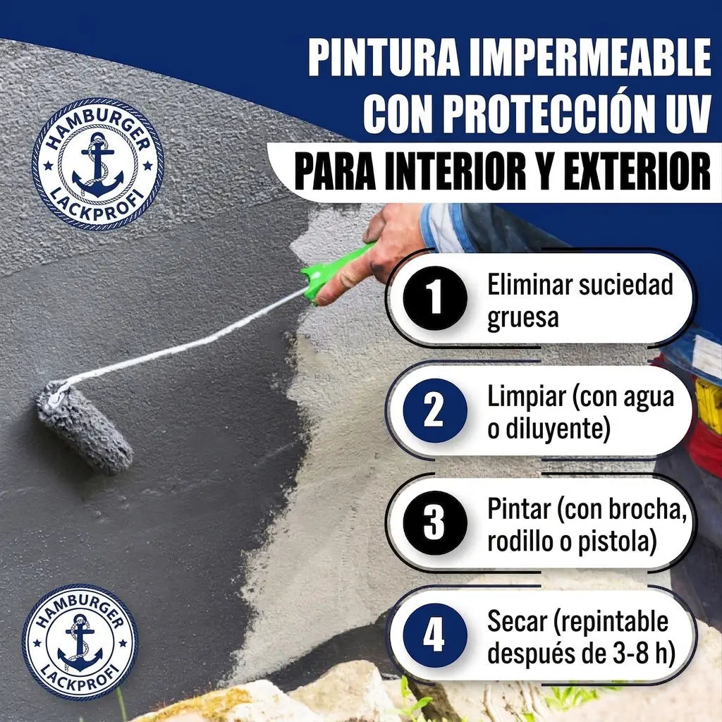 Peinture pour béton Vert olive RAL 6003 avec kit de peinture (X300) - Hamburger Lack-Profi, Image 34