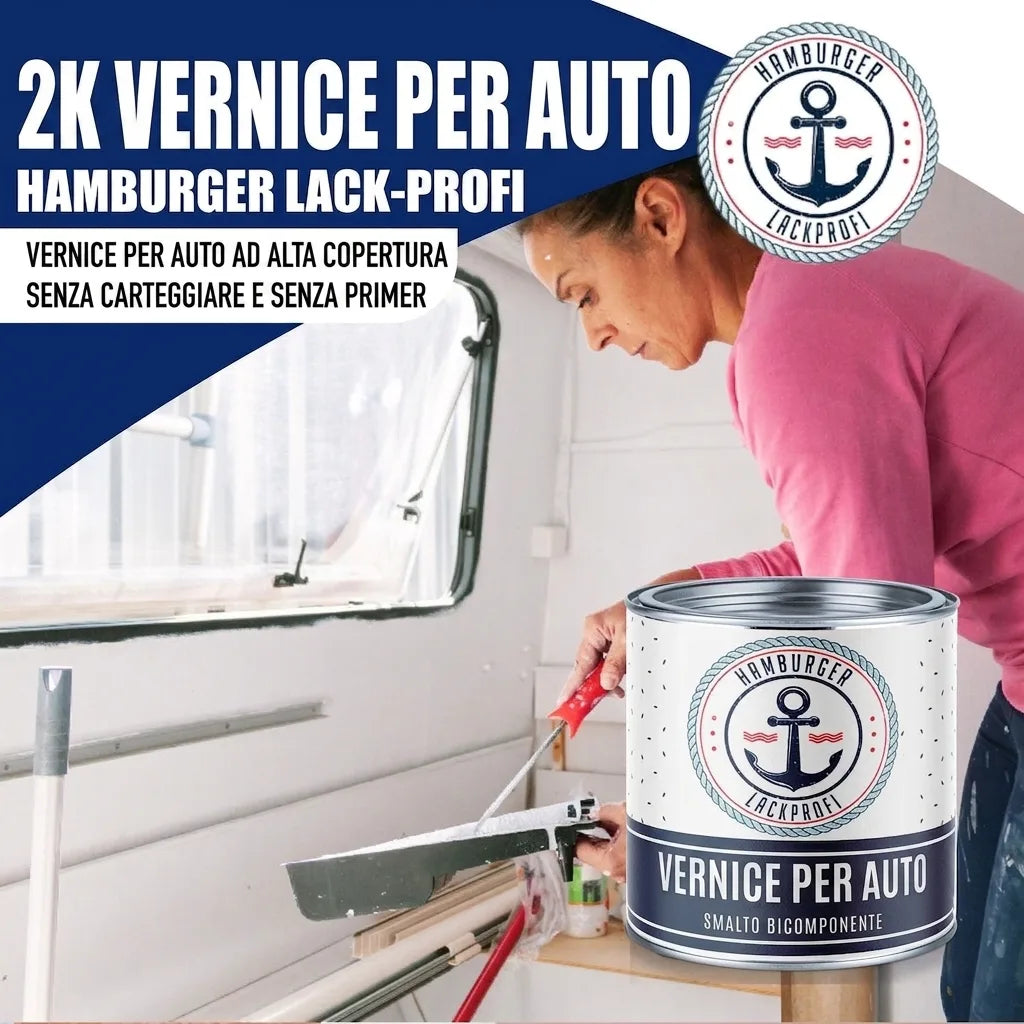 Peinture voiture 2K Gris fenêtre RAL 7040 - Haute couvrance & anti-rouille - Hamburger Lack-Profi