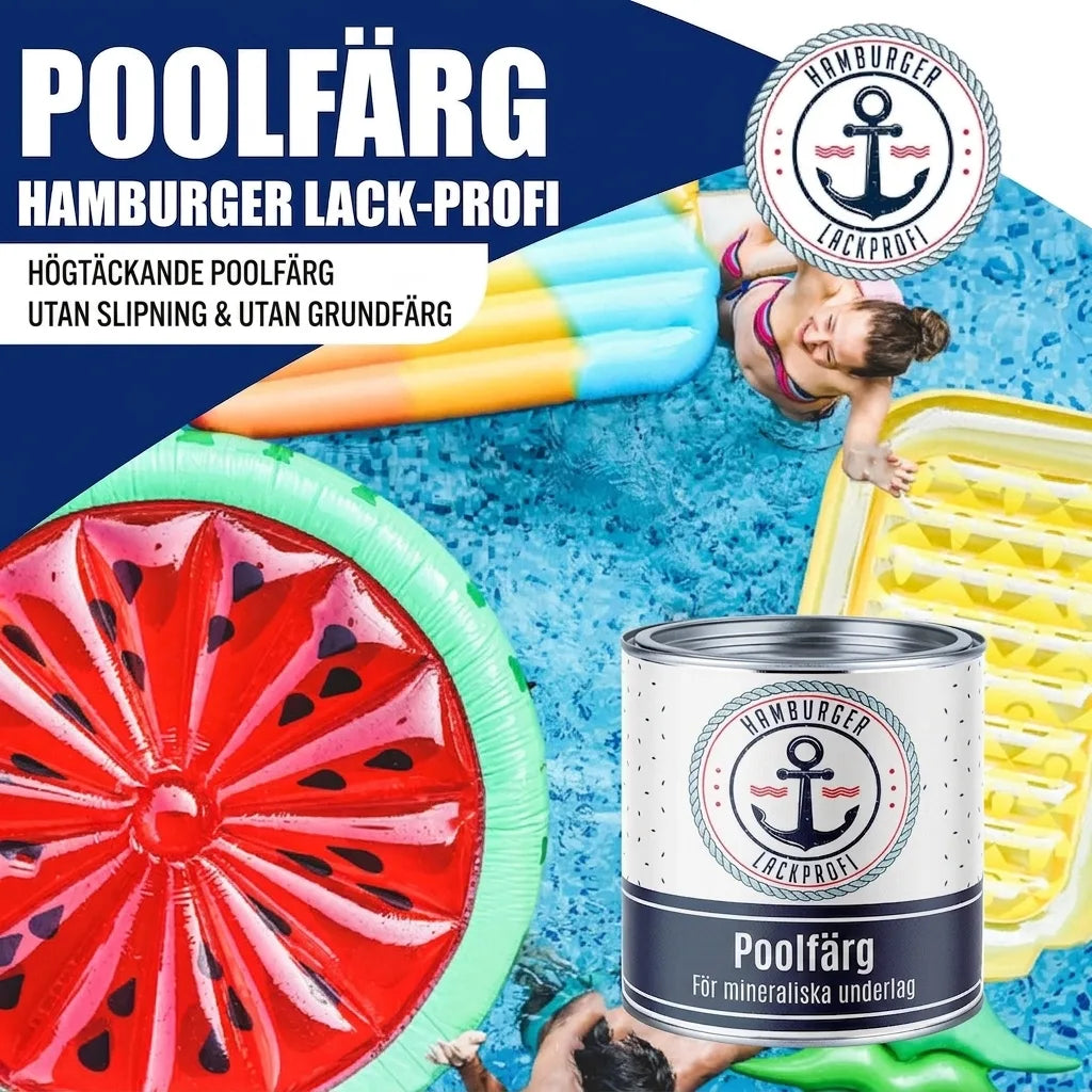 Zwembadverf Stofgrijs RAL 7037 - Dekkende zwembadverf - Hamburger Lack-Profi