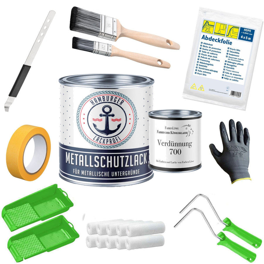 Metaalbeschermlak in Sepiabruin RAL 8014 met schildersset (X500) - Hamburger Lack-Profi