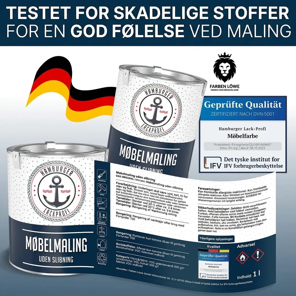 Möbelfarbe ohne Schleifen RAL 5020 Ozeanblau - Möbellack Hamburger Lack-Profi - Hamburger Lack-Profi