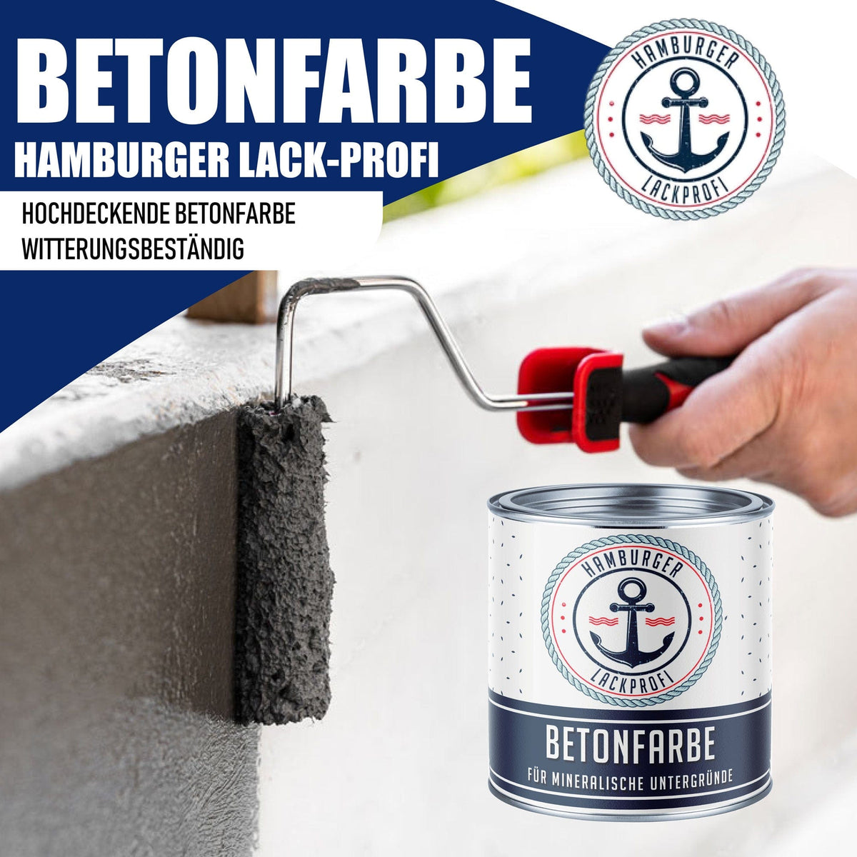 Peinture pour béton Vert jonc RAL 6013 - peinture de façade très couvrante - Hamburger Lack-Profi