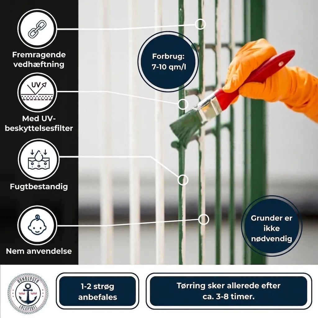 Hamburger Lack-Profi 3 in 1 Kieselgrau RAL 7032 - Rostschutz - Hamburger Lack-Profi