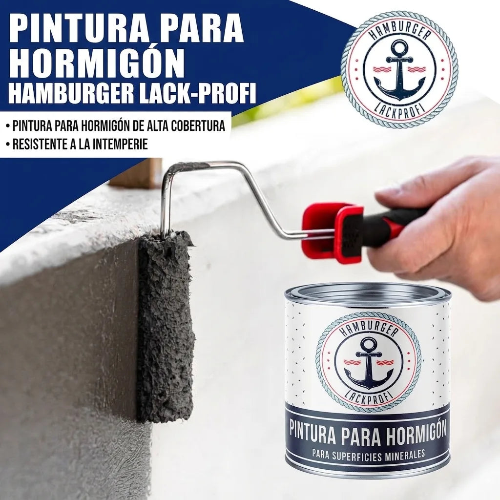 Peinture pour béton Bleu outremer RAL 5002 avec kit de peinture (X300) - Hamburger Lack-Profi, Image 27