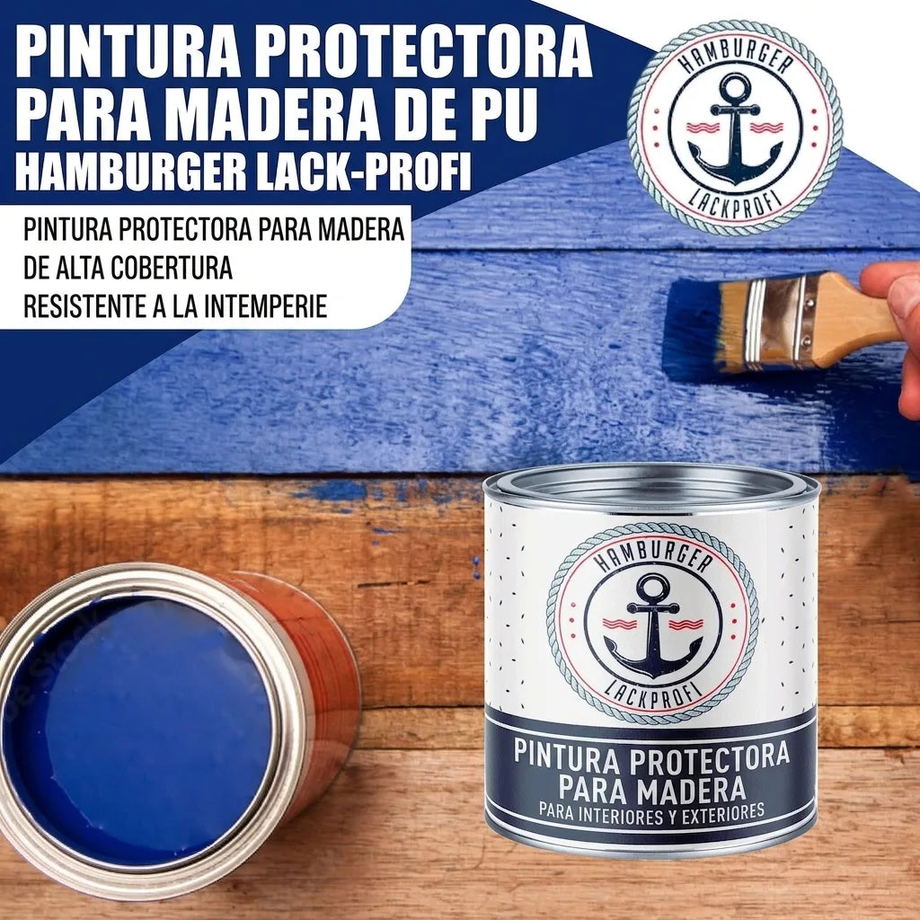 PU Houtverf RAL 1004 Goudgeel - Buitenverf - Hamburger Lack-Profi