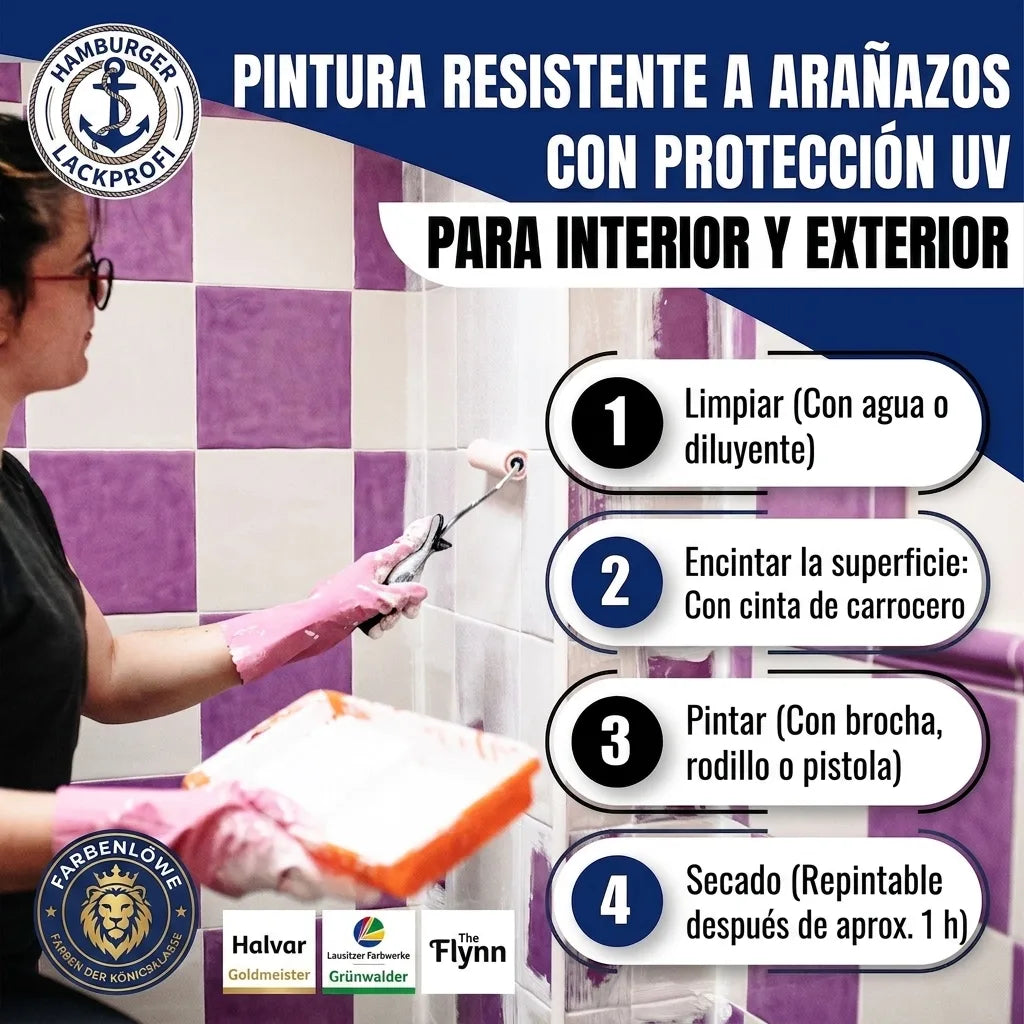Peinture pour carrelage Télégris 2 RAL 7046 avec kit de peinture (X300) - Hamburger Lack-Profi, Image 38