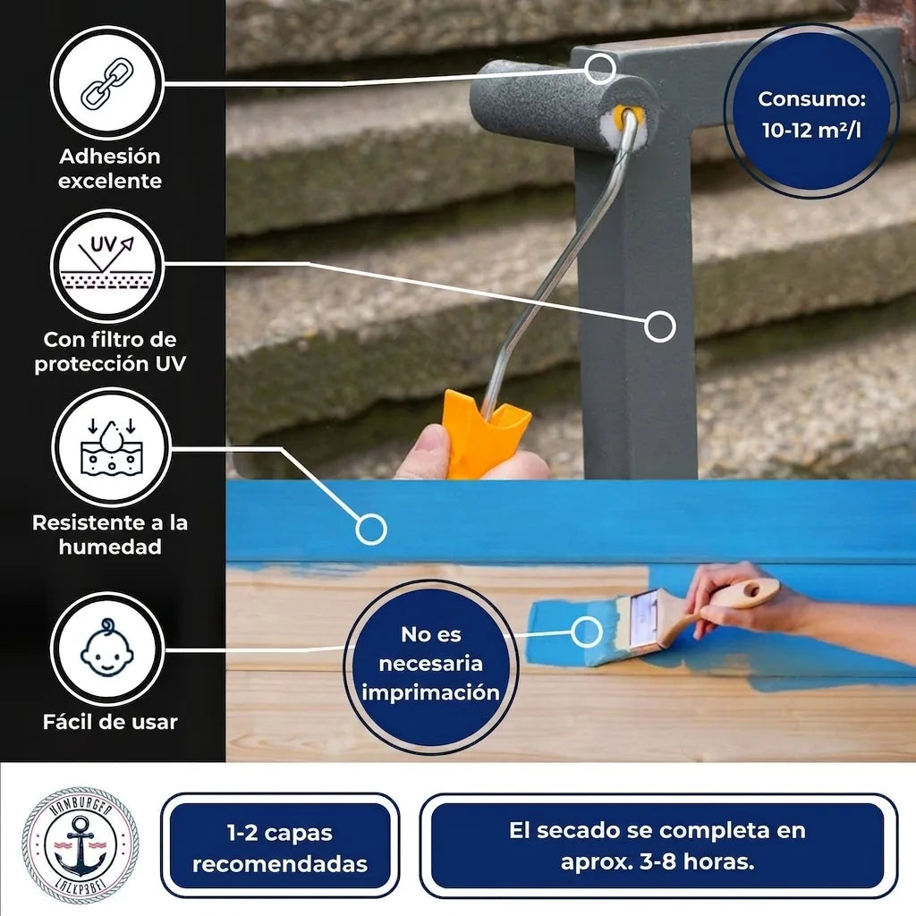 Hamburger Lack-Profi Buntlack Goldgelb RAL 1004 - Robuster Kunstharzlack - Hamburger Lack-Profi