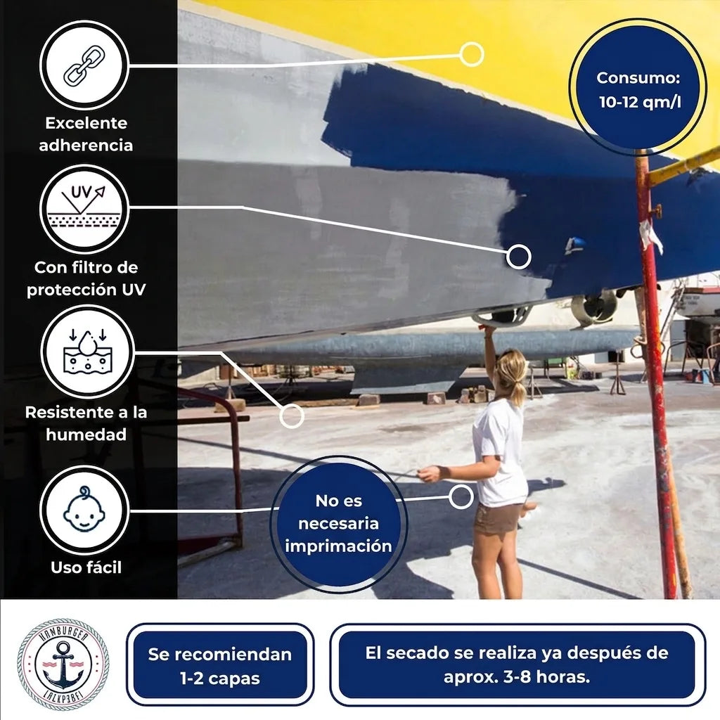 Vernis marin Rouge saumon RAL 3022 Hamburger Lack-Profi