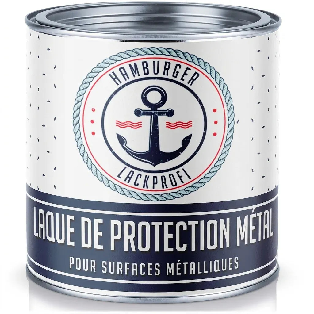 FARBENLÖWE Lacke & Beschichtungen Hamburger Lack-Profi Metallschutzlack in Perlweiß RAL 1013 mit Lackierset (X300) & Verdünnung (1 L) - 30% Sparangebot