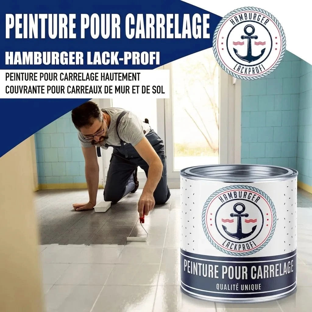 Hamburger Lack-Profi Lacke & Beschichtungen Hamburger Lack-Profi Fliesenlack in Gelbgrün RAL 6018 mit Lackierset (X300) & Verdünnung (1 L) - Fliesenfarbe 30% Sparangebot