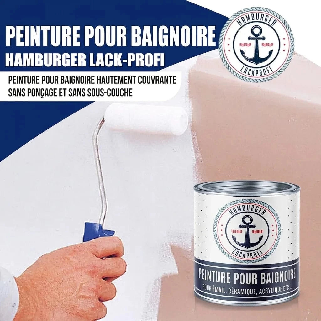 Hamburger Lack-Profi Badewannenlack Hamburger Lack-Profi 2K Badewannenlack Beigegrau RAL 7006 - Glänzend / Seidenmatt / Matt