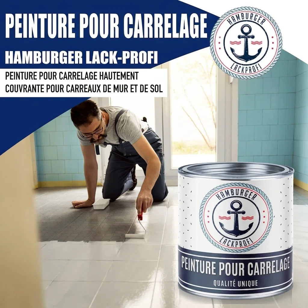 Hamburger Lack-Profi Fliesenlack Cremeweiß RAL 9001 - hochdeckende Fliesenfarbe - Hamburger Lack-Profi