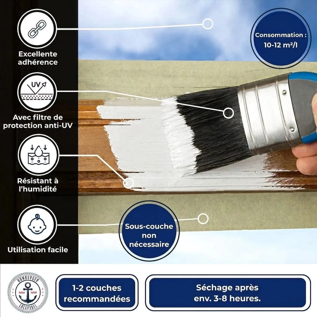 Hamburger Lack-Profi Lacke & Beschichtungen PU Holzschutzfarbe RAL 1016 Schwefelgelb - Wetterschutzfarbe