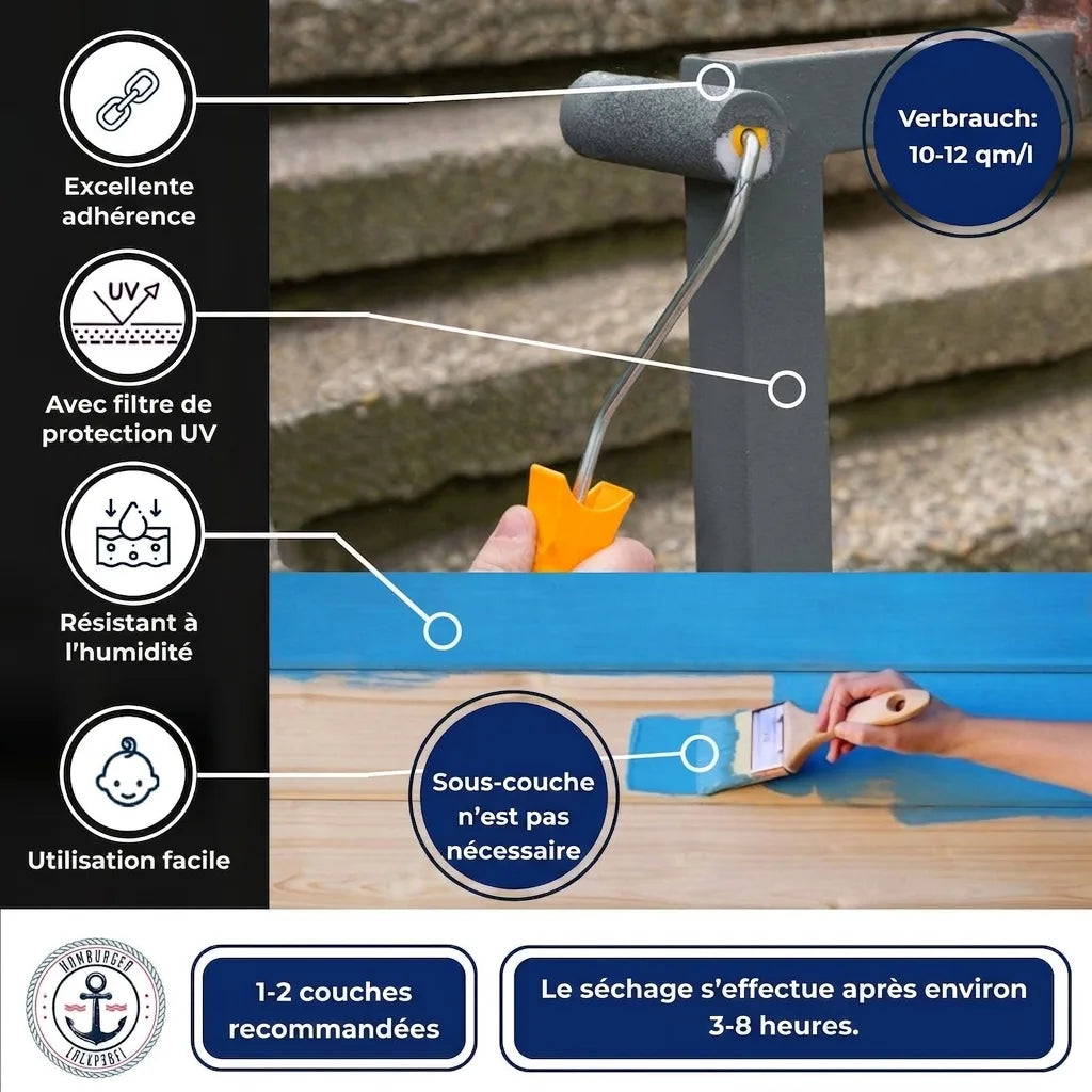 Hamburger Lack-Profi Buntlack Braunrot RAL 3011 - Robuster Kunstharzlack - Hamburger Lack-Profi