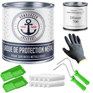 Laque de protection métal Orangé rouge clair RAL 2008 avec kit de peinture (X300) - Hamburger Lack-Profi