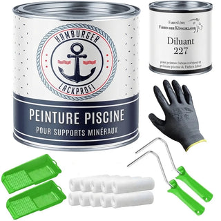 Peinture pour piscine Violet bordeaux RAL 4004 avec kit de peinture (X300) - Hamburger Lack-Profi