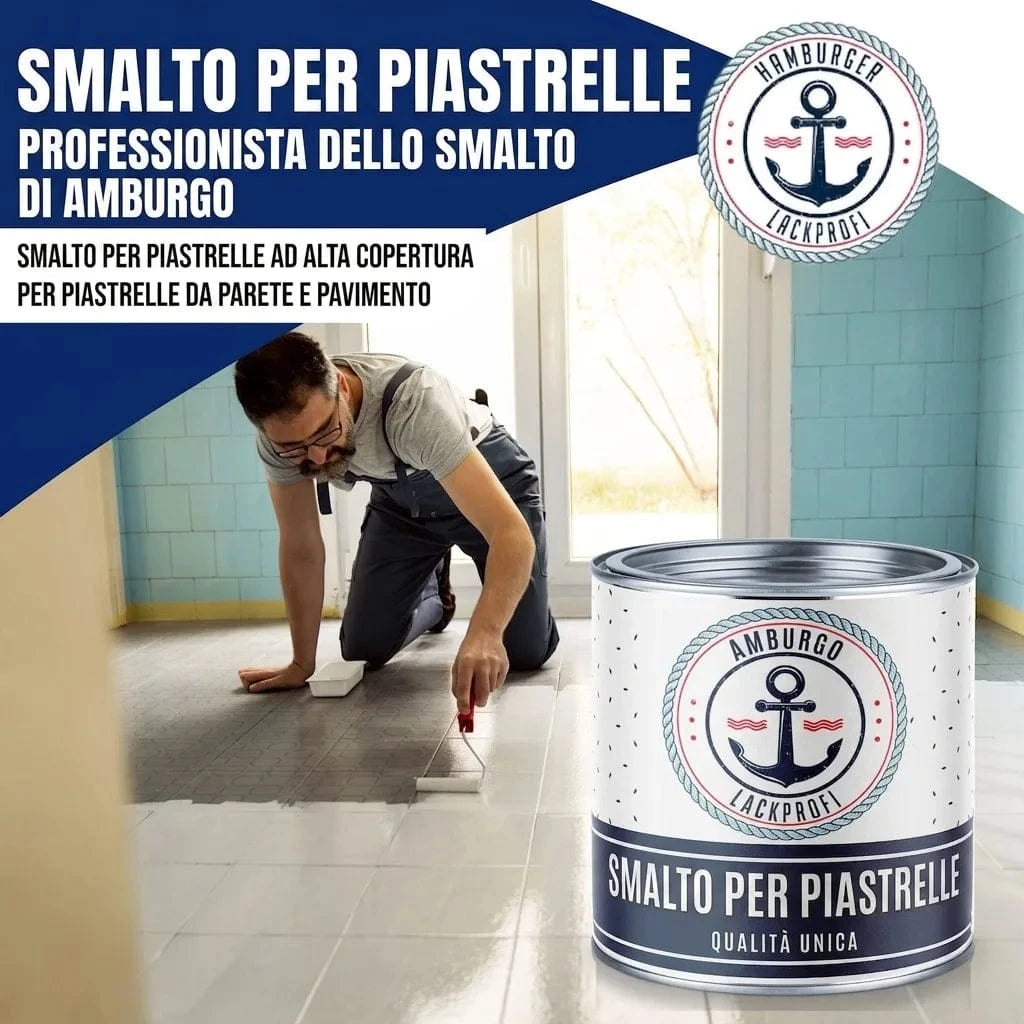 Peinture pour carrelage Noir signalisation RAL 9017 avec kit de peinture (X300) et diluant (1 L) - Offre spéciale -30 % - Hamburger Lack-Profi