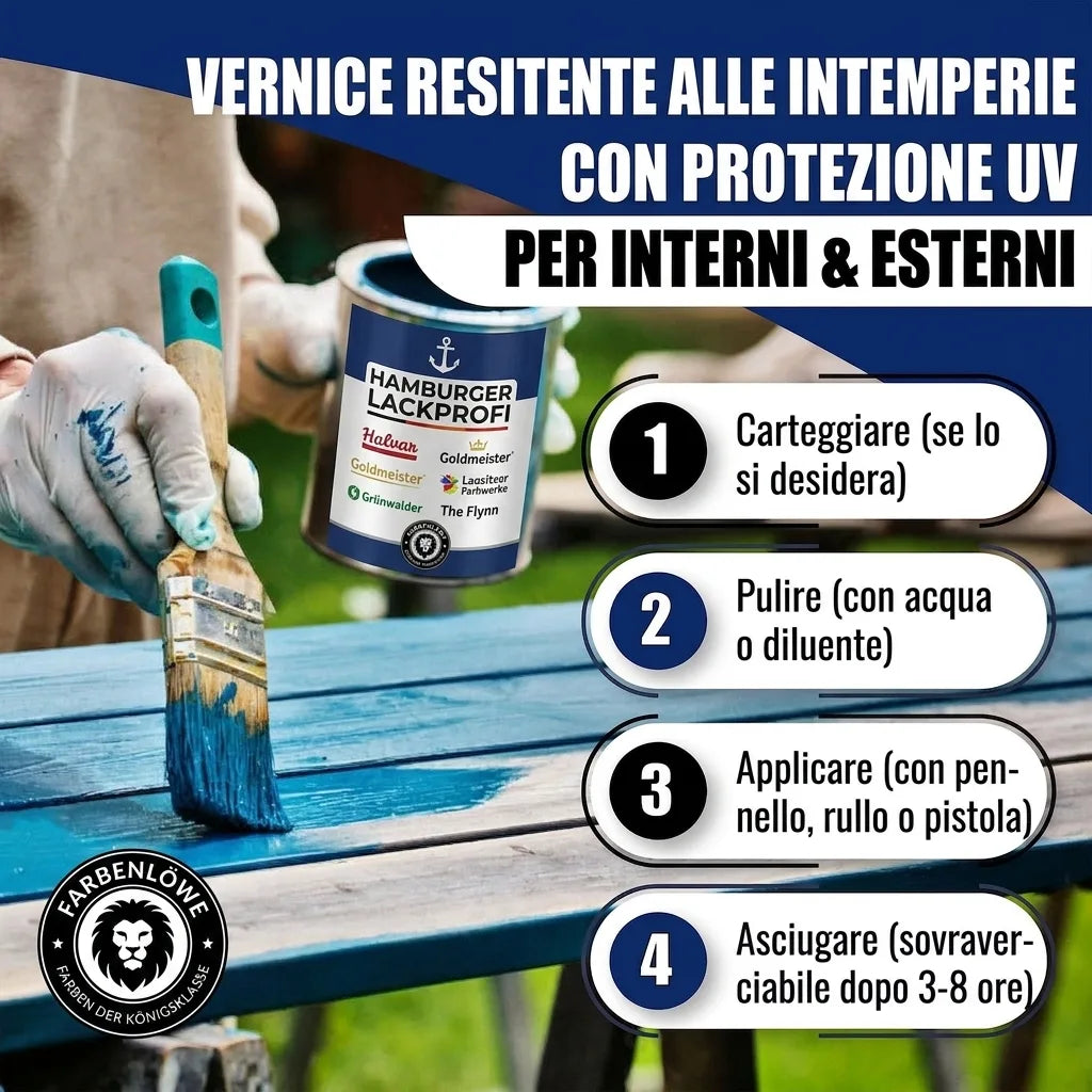 Hamburger Lack-Profi Buntlack Graualuminium RAL 9007 - Robuster Kunstharzlack - Hamburger Lack-Profi