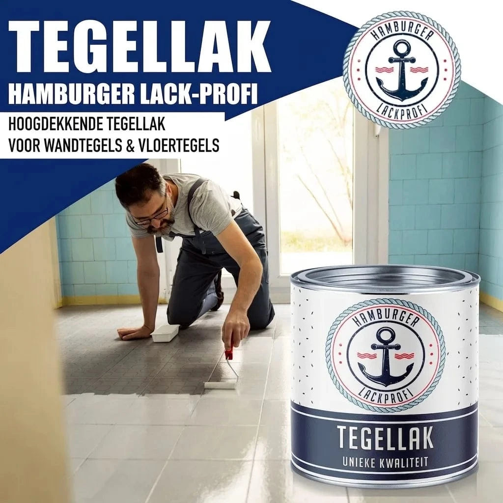 Hamburger Lack-Profi Lacke & Beschichtungen Hamburger Lack-Profi Fliesenlack in Chromoxidgrün RAL 6020 mit Lackierset (X300) & Verdünnung (1 L) - Fliesenfarbe 30% Sparangebot