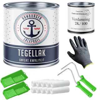 Tegelverf in Lichtroze RAL 3015 - Tegellak met schildersset (X300) - Hamburger Lack-Profi