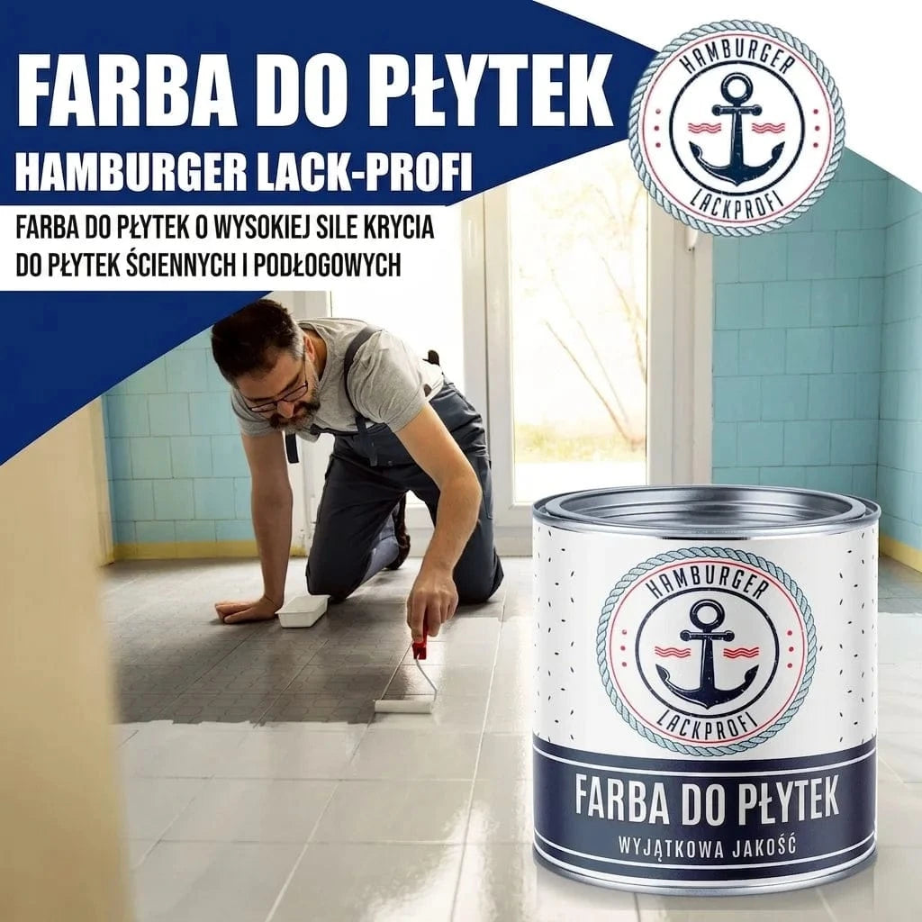 Peinture pour carrelage Noir signalisation RAL 9017 avec kit de peinture (X300) et diluant (1 L) - Offre spéciale -30 % - Hamburger Lack-Profi