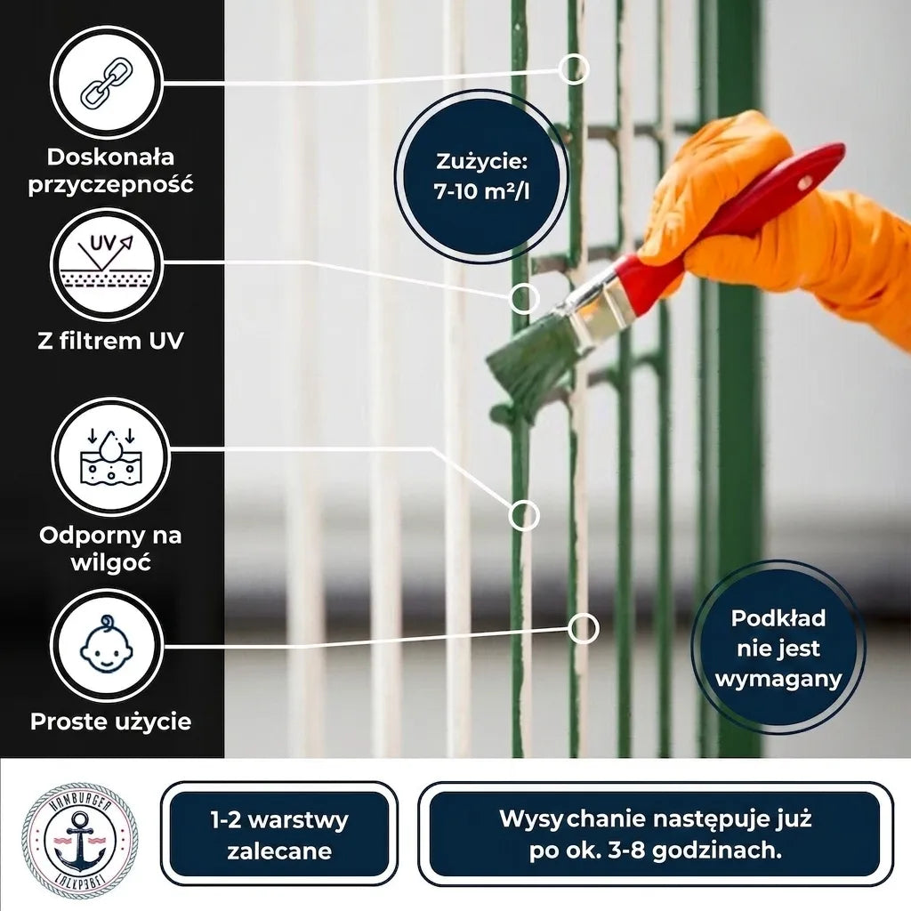 3 in 1 Metaallak Leembruin RAL 8003 - Roestbescherming - Hamburger Lack-Profi