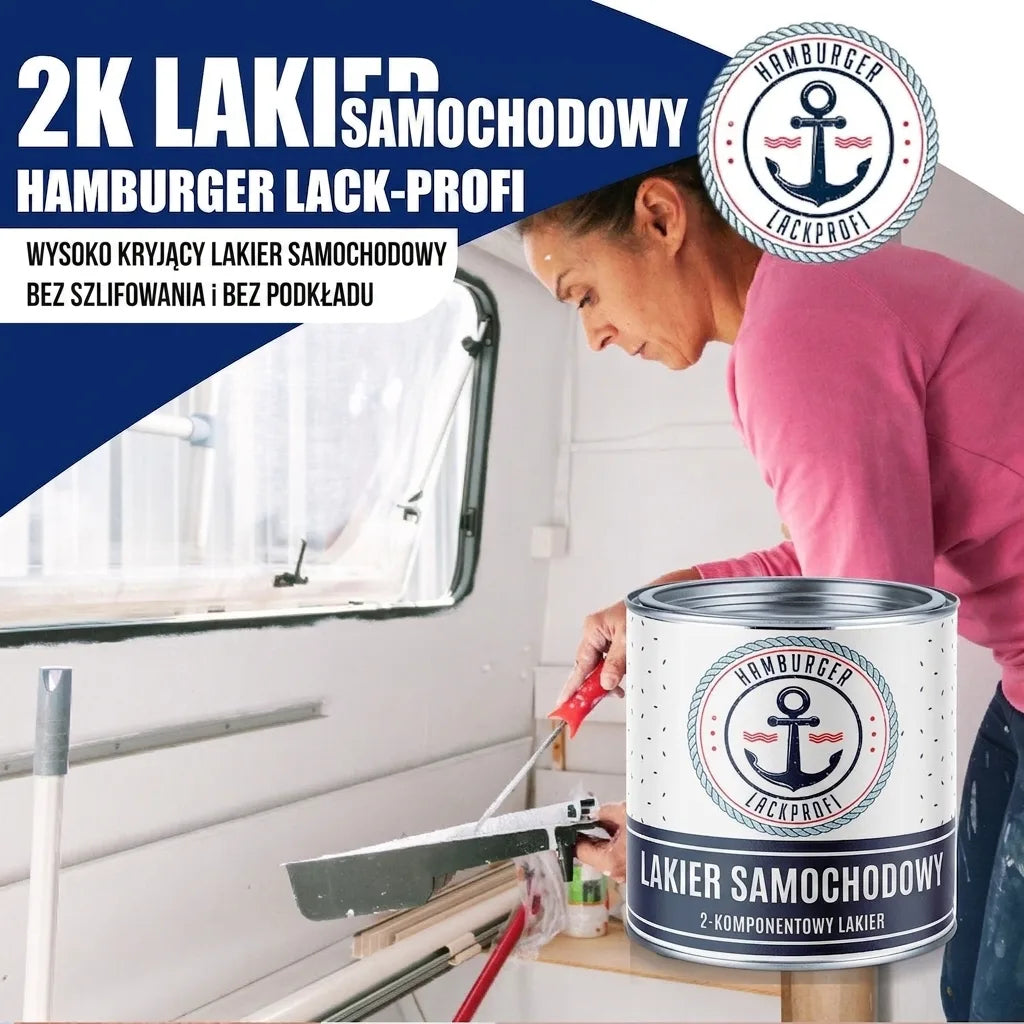 2K Autolak Zeildoekgrijs RAL 7010 - dekkend & roestwerend - Hamburger Lack-Profi