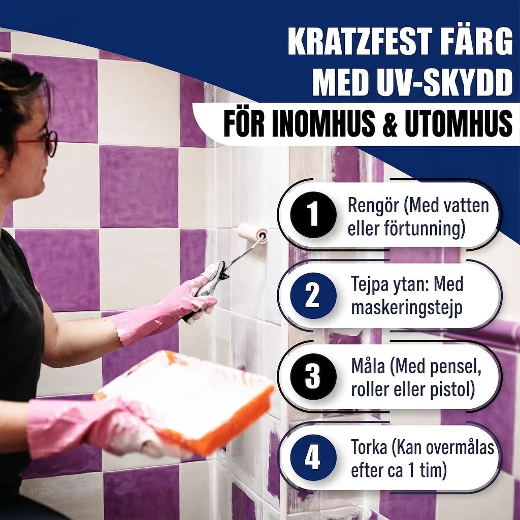 Hamburger Lack-Profi Fliesenlack Papyrusweiß RAL 9018 - hochdeckende Fliesenfarbe Schwarz - Hamburger Lack-Profi