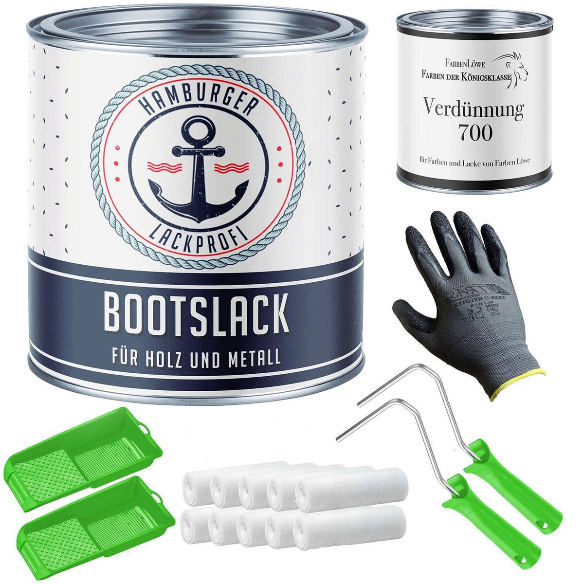 Bootlak Koperbruin RAL 8004 met schildersset (X300) - Hamburger Lack-Profi