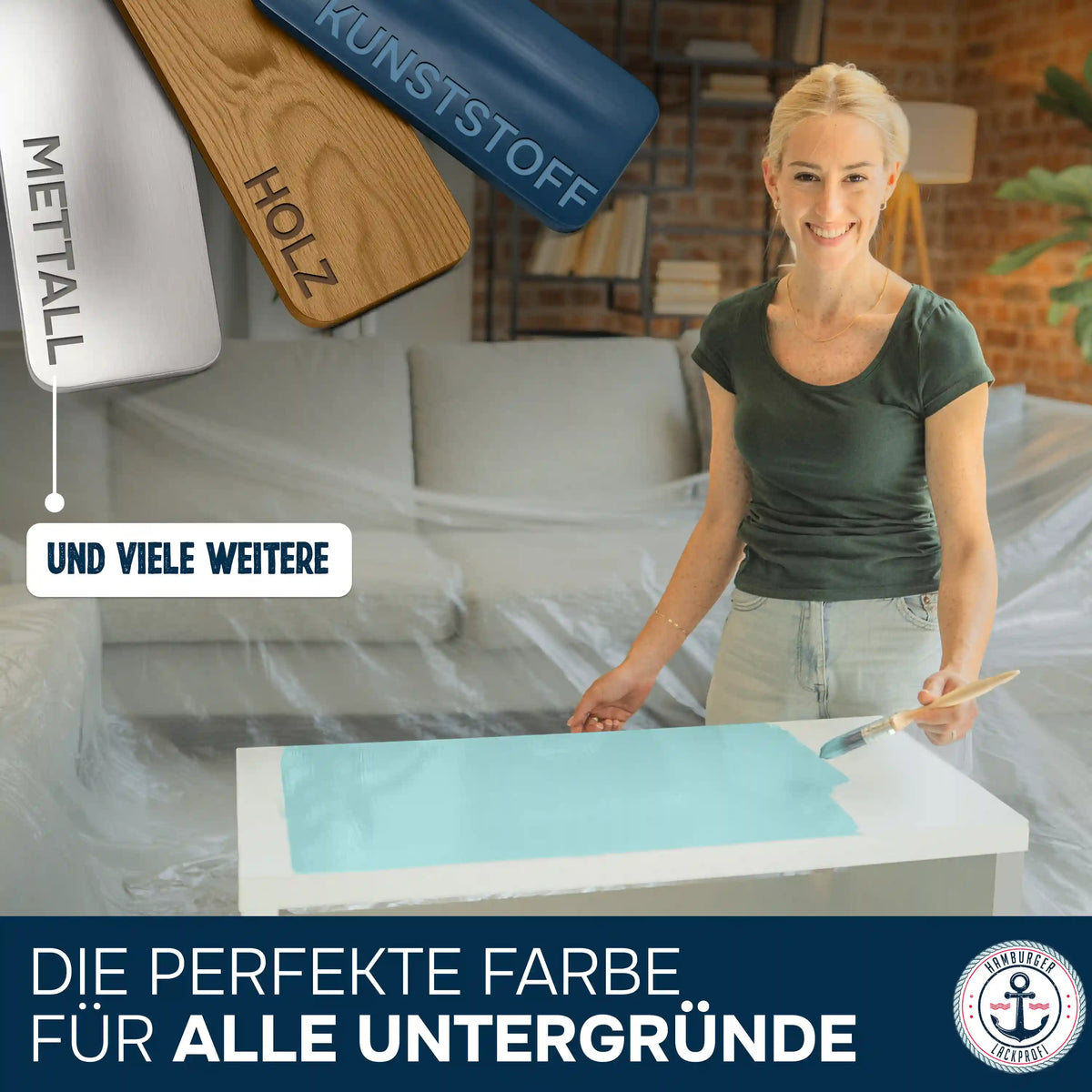 Möbelfarbe ohne Schleifen RAL 9005 Tiefschwarz - Möbellack Hamburger Lack-Profi - Hamburger Lack-Profi