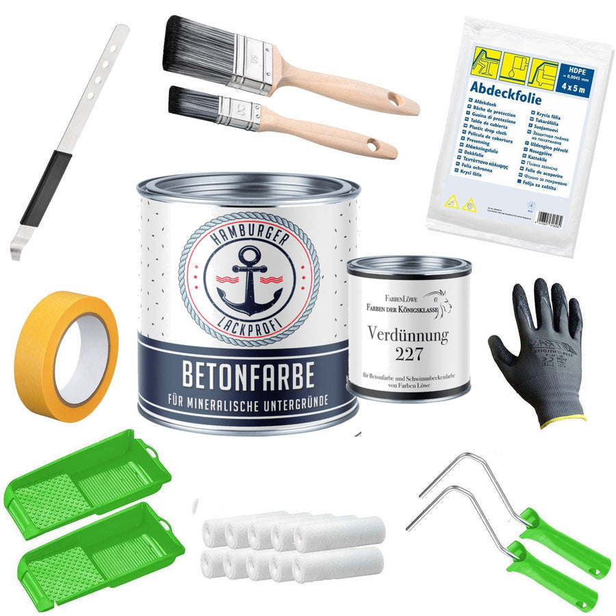Betonverf Rozé RAL 3017 met schildersset (X500) - Hamburger Lack-Profi