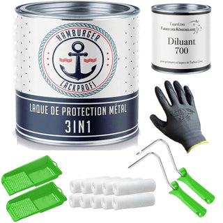 Peinture 3 en 1 Brun beige RAL 8024 avec kit de peinture (X300) - Antirouille - Hamburger Lack-Profi
