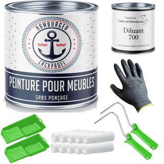 Peinture pour meubles sans ponçage RAL 8017 Brun chocolat - Laque pour meubles avec kit de peinture (X300) - Hamburger Lack-Profi