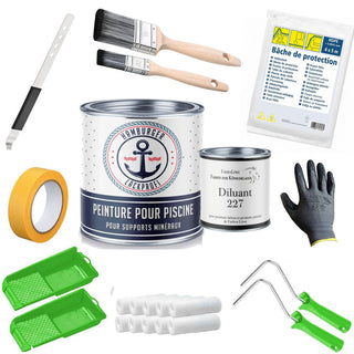 Peinture pour piscine Violet bordeaux RAL 4004 avec kit de peinture (X500) - Hamburger Lack-Profi