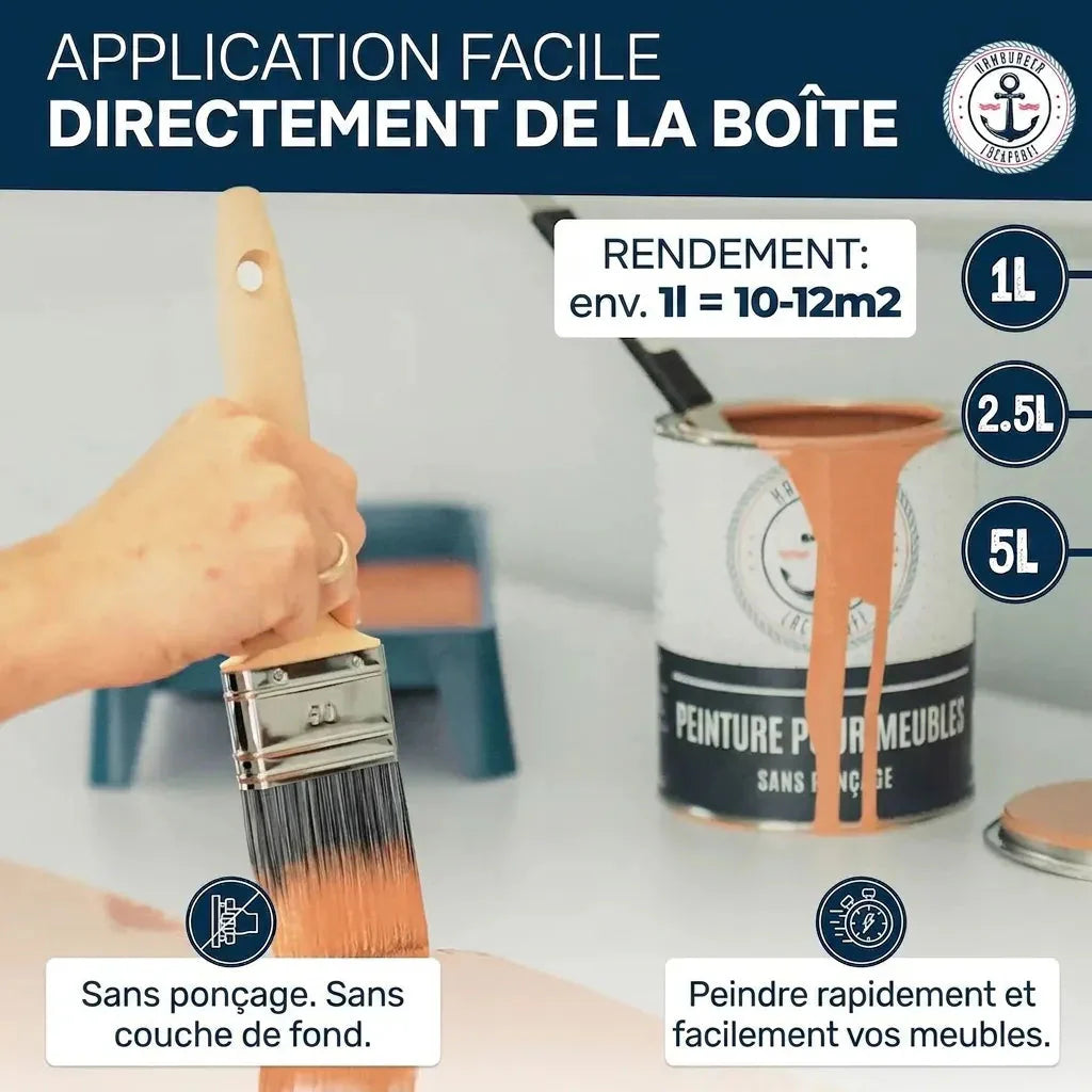 Möbelfarbe ohne Schleifen RAL 2010 Signalorange - Möbellack Hamburger Lack-Profi - Hamburger Lack-Profi