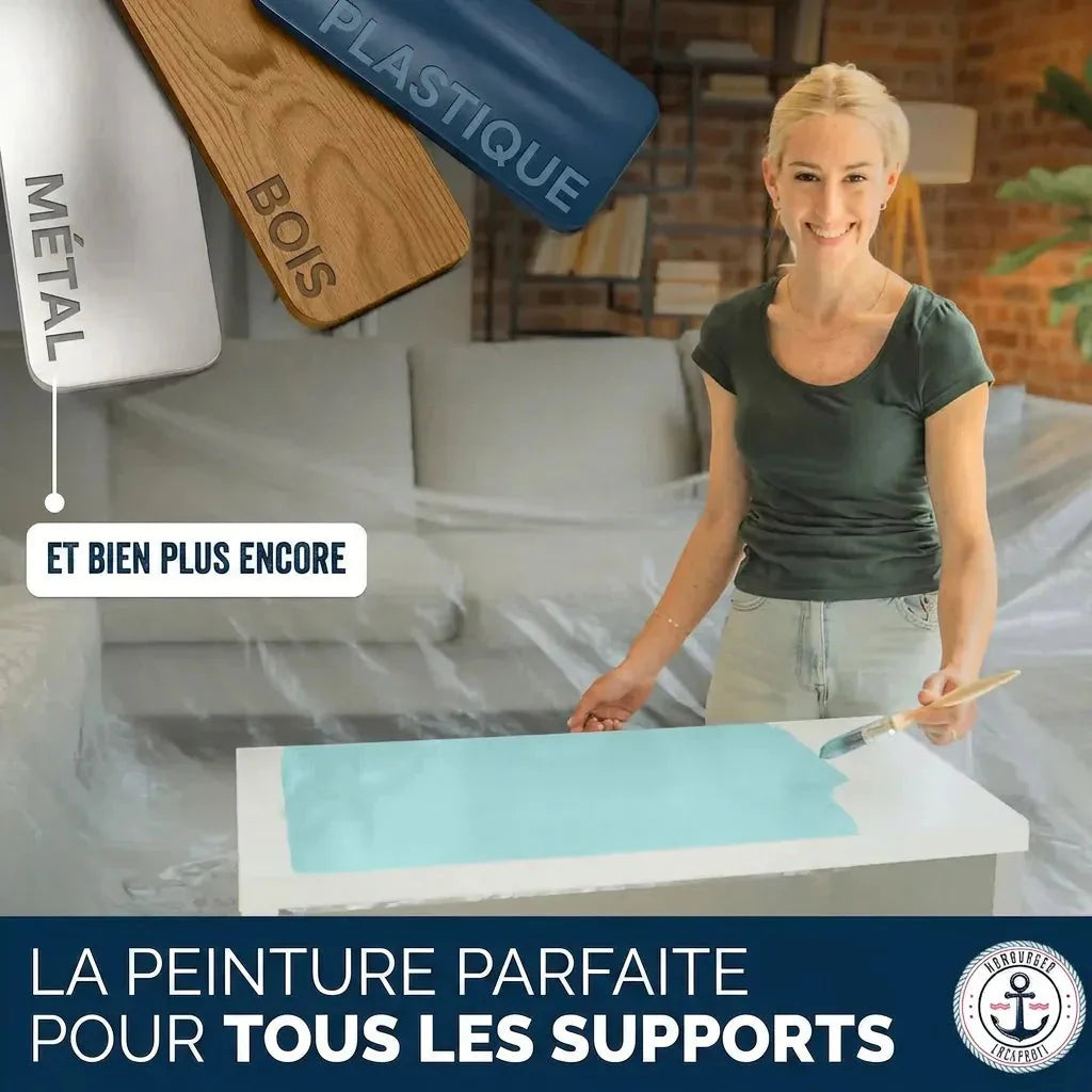 Möbelfarbe ohne Schleifen RAL 5012 Lichtblau - Möbellack Hamburger Lack-Profi - Hamburger Lack-Profi