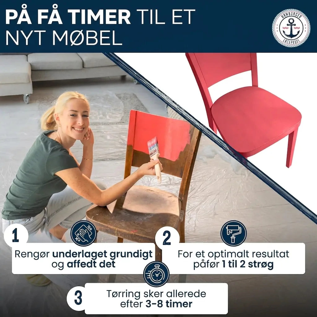 Meubelverf zonder schuren RAL 9017 Verkeerszwart - Meubellak Hamburger Lack-Profi