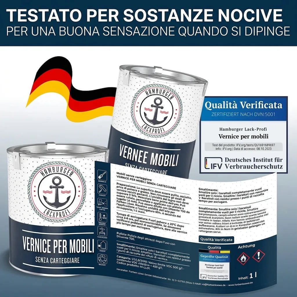 Möbelfarbe ohne Schleifen RAL 3011 Braunrot - Möbellack Hamburger Lack-Profi - Hamburger Lack-Profi