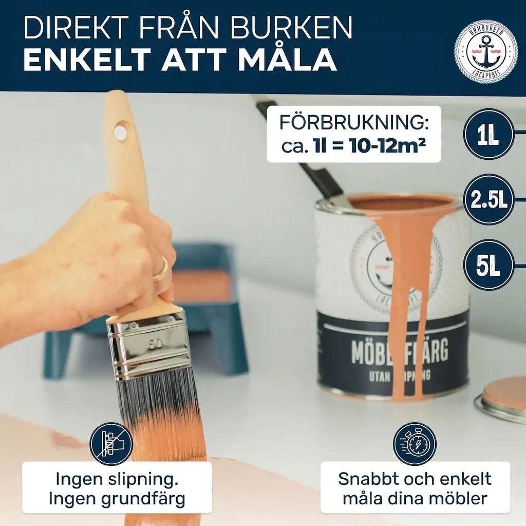 Meubelverf zonder schuren RAL 8025 Bleekbruin - Meubellak Hamburger Lack-Profi