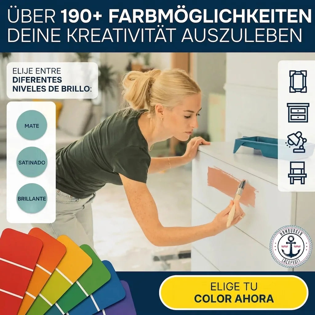 Möbelfarbe ohne Schleifen RAL 6002 Laubgrün - Möbellack Hamburger Lack-Profi - Hamburger Lack-Profi
